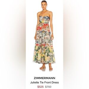 Zimmermann Juliette Tie Front Dress